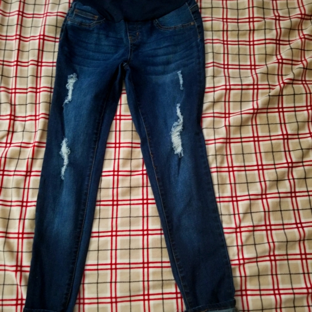 Blue savvy size medium maternity capri